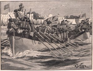 1807年のアレクサンドリアからのイギリス軍の出発 作： William Barnes Wollen